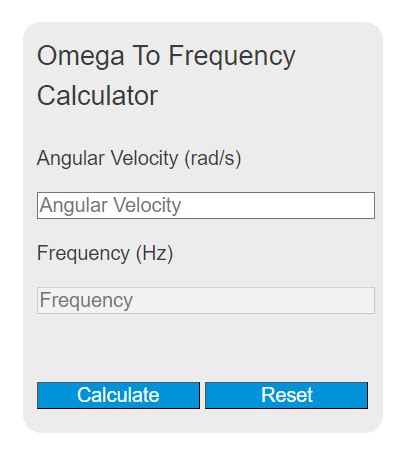 omega to frequency